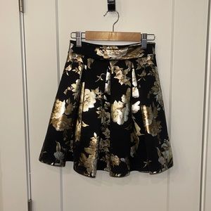 Size XS Golden floral skirt